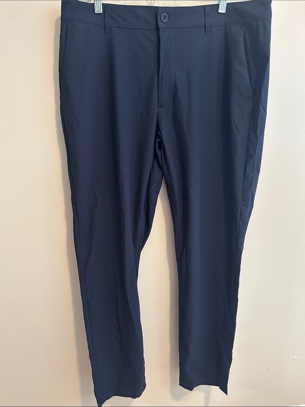 Fresh Clean Threads Men's Stretch Tech Pants 36x30 Navy Blue Performance Chino